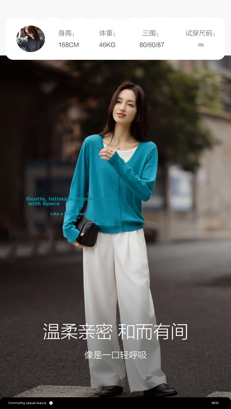 Demana [Cloud Breath Lyocell] Spring Design Fake Two-Piece Color-Block Stitching Lightweight Women's Knit Sweater 7