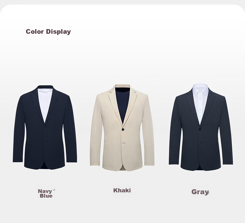 Shirt Lao Luo [Xinyue No.1] Machine Washable Bark Texture Wrinkle-Resistant Portable Business Travel Suit Jacket Single 251B0S513N 13