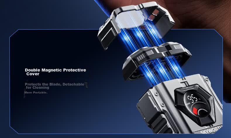 Skyworth Electric Shaver JA12 Mecha Series Portable Fast Charging Floating Blade Washable Men's Gift for Boyfriend Husband Father Graduation Gift 23