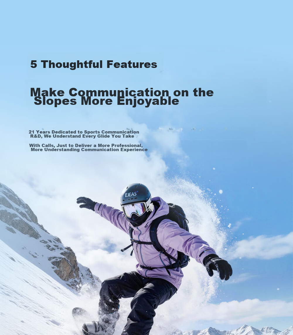 EJEAS S2 Low Temperature Edition Ski Walkie Talkie Mesh Helmet Bluetooth Headset Card-Free Multi-Person Real-Time Intercom 11