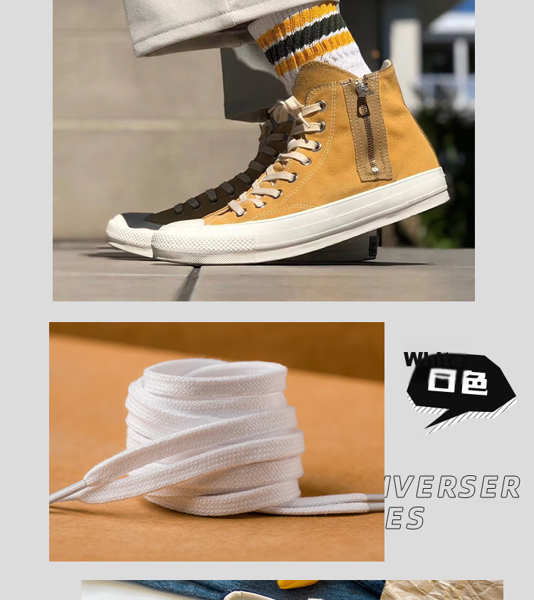 Vitality Return Compatible with Converse High-top 1970s Low-top Canvas Shoes Unisex Pure Cotton Original Flat Shoelaces Beige 12 10