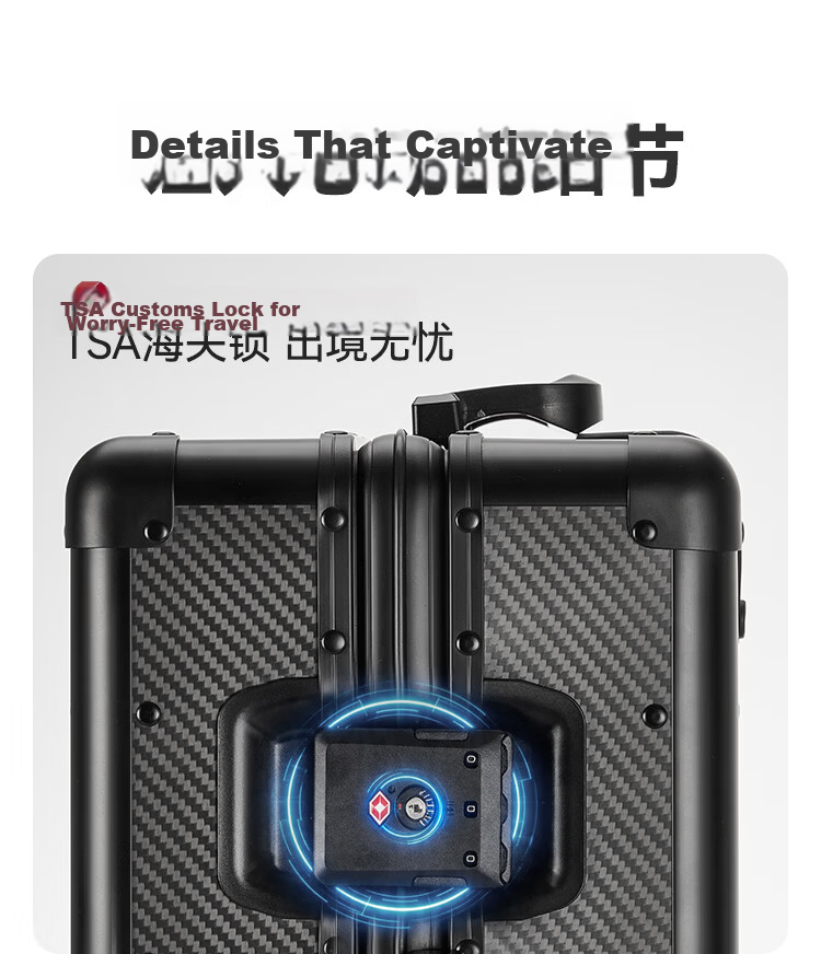 JD Jingzao Carbon Fiber 3K Pattern 24-inch Luggage 2026 New Large Capacity Durable High-Value Trolley Case 12