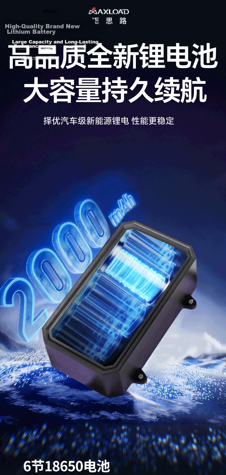 MAX LOAD Outdoor LED Floodlight Portable Handheld Construction Camping Emergency Floodlight Waterproof Long-Range Remote Control Long Battery Life 5