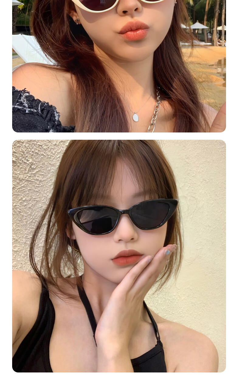 LOVECRAFT Folding Polarized 97-Black Frame Tea-Colored Lenses, Unisex Sun Protection Large Face Slimming Driving UV-Resistant Sunglasses 9