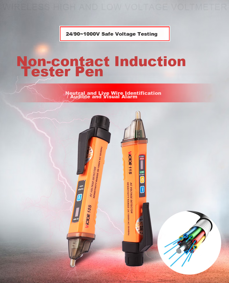VICTOR Multifunctional Electrician's Test Pen for Home Wiring Inspection, Smart Induction Voltage Tester, Circuit Breakpoint Detector VC11S 1