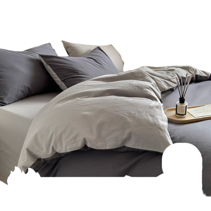 CROWN Duvet Cover, Single Piece, Pure Cotton 100%, Class A All-Cotton Bedding, for Student Dormitory, Double Bed Size 1.5/1.8 Meters, Bed Sheet And Duvet Cover