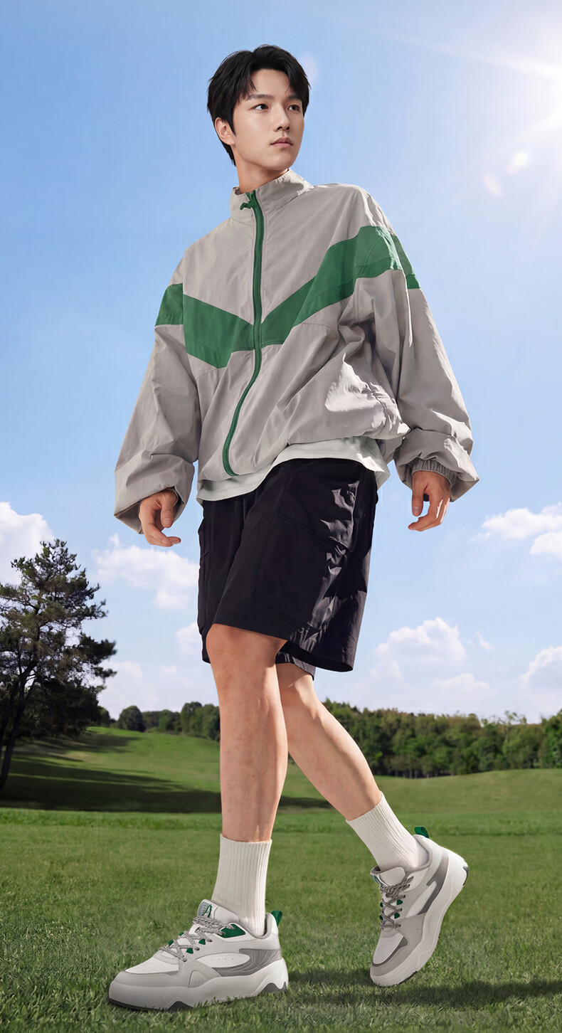 ERKE Men's Casual Sneakers Summer 2026 Breathable Versatile Sports Shoes | Bitter Melon 35