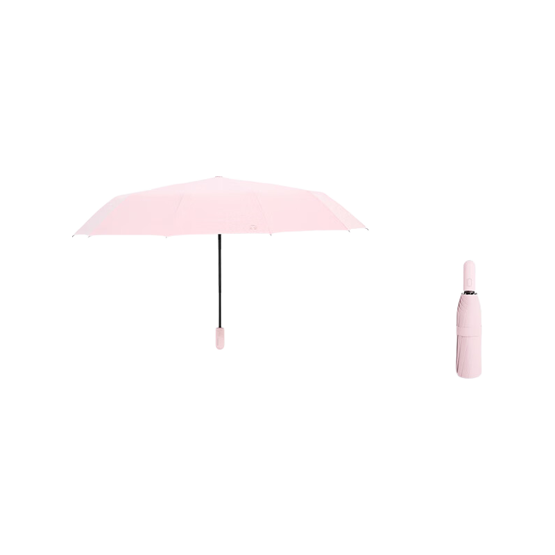 Tiantangshan Fully Automatic Umbrella, Three-Fold, Sun Protection And UV Protection, Large Folding Umbrella for Men And Women, Mountain Cherry Pink