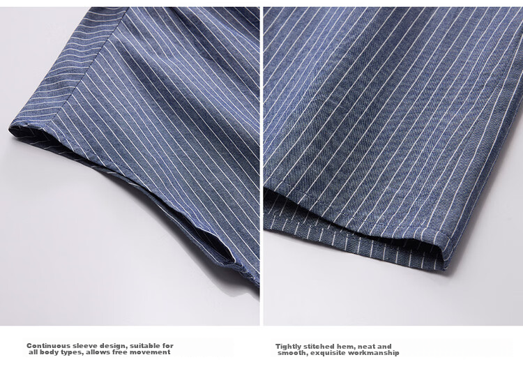 Giordano Designer Women's Summer New Cotton Linen Tie-Striped V-Neck Short Sleeve Shirt 18346311 17
