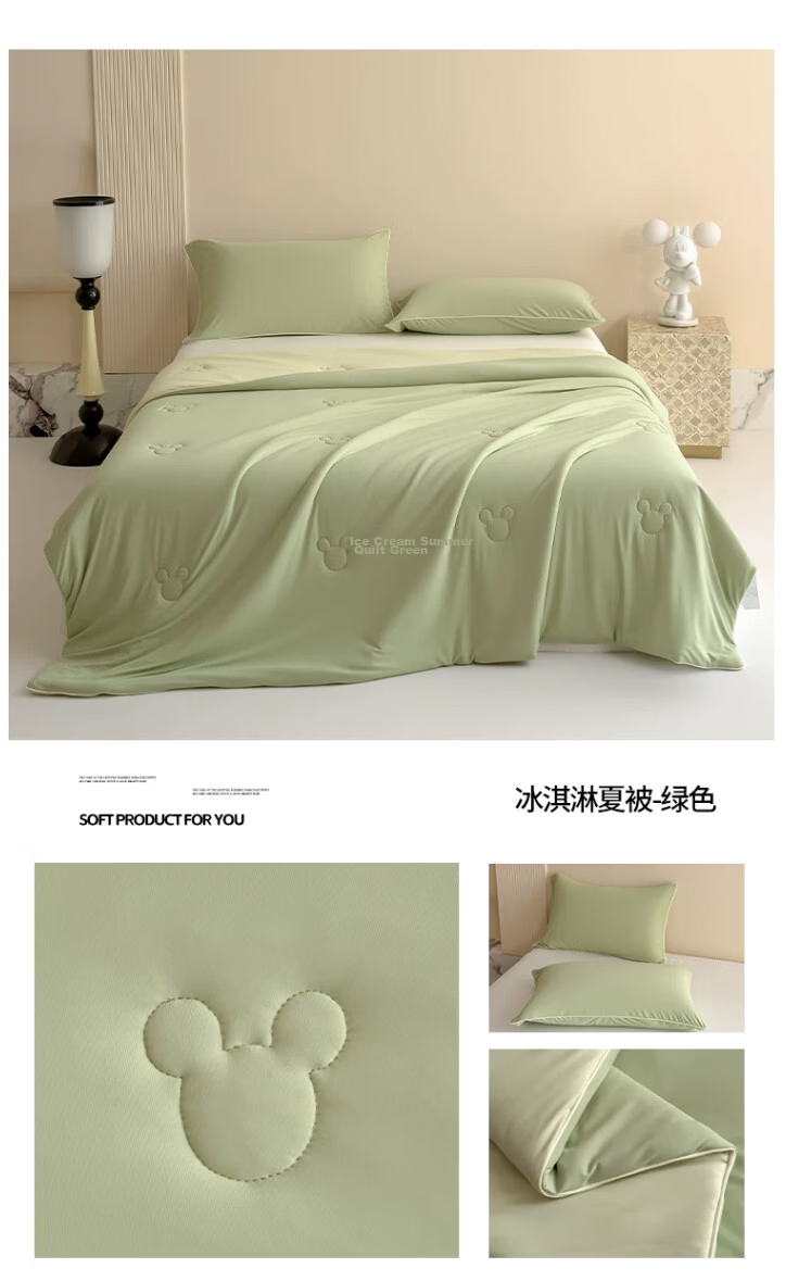 Disney Class A Cooling Silk Air Conditioning Quilt Children's Summer Quilt 150x200cm Single Ice Silk Summer Quilt Machine Washable Thin Quilt 26