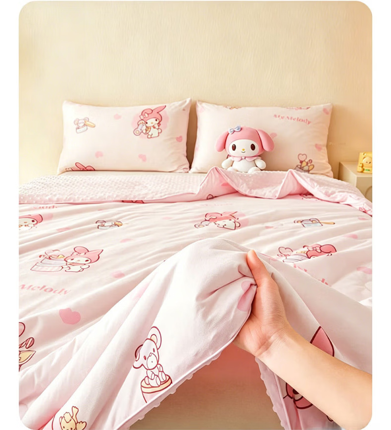MINISO Cooling Silk Ice Bead Summer Quilt Sanrio Machine Washable Double Summer Blanket 150x200cm 6