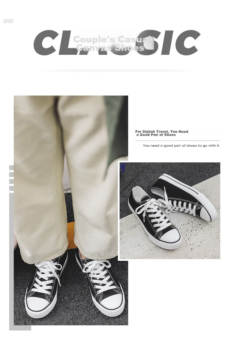 Warrior Official Canvas Shoes Men's Spring Summer Low-top Breathable Classic Couple Sneakers Casual Shoes White Size 44 6