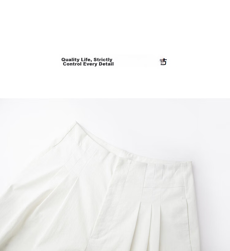 Demana [Smart Commuting] Spring Simple High-Waist Pleated Pocket Long Pants Petite Loose Women's Wide-Leg Casual Trousers 15