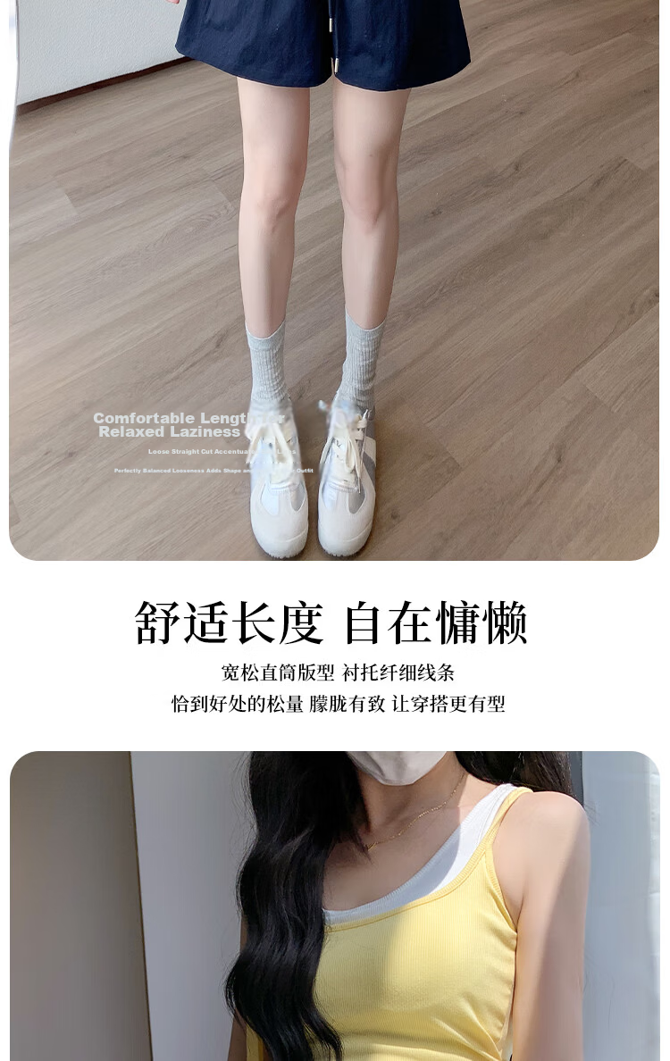 BOPRUIEY Embroidered Workwear Shorts for Women 2025 Summer New Outdoor Sports Five-Point Casual Versatile Solid Color Breathable Hot Pants 4