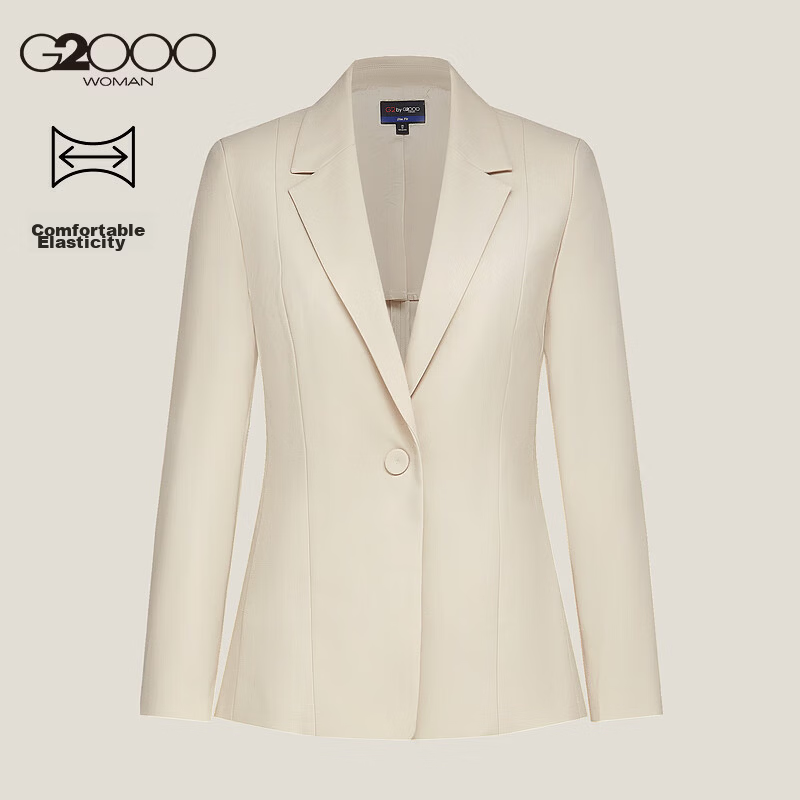 G2000 Women's 2026 Spring Summer Draped Business Suit with Comfort Stretch and Complimentary Scarf, Mall Edition