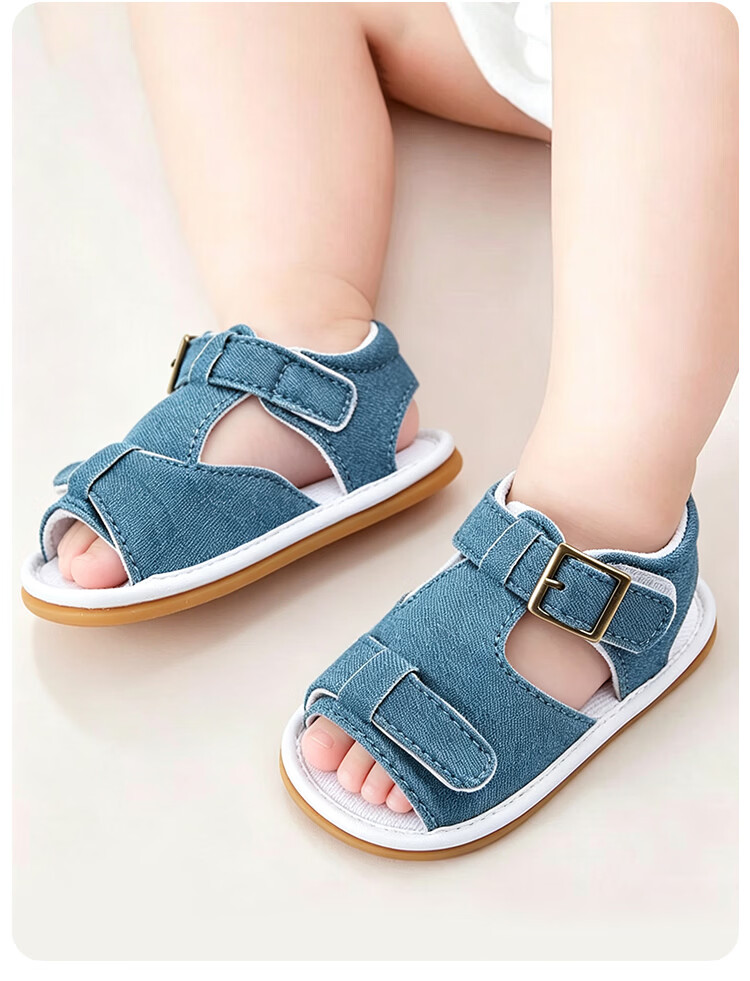 9i9 Baby Walking Shoes Summer Soft Sole Non-Slip 0-1 Year Old Unisex Casual Breathable Sandals BX3 Light Brown Size 13 13