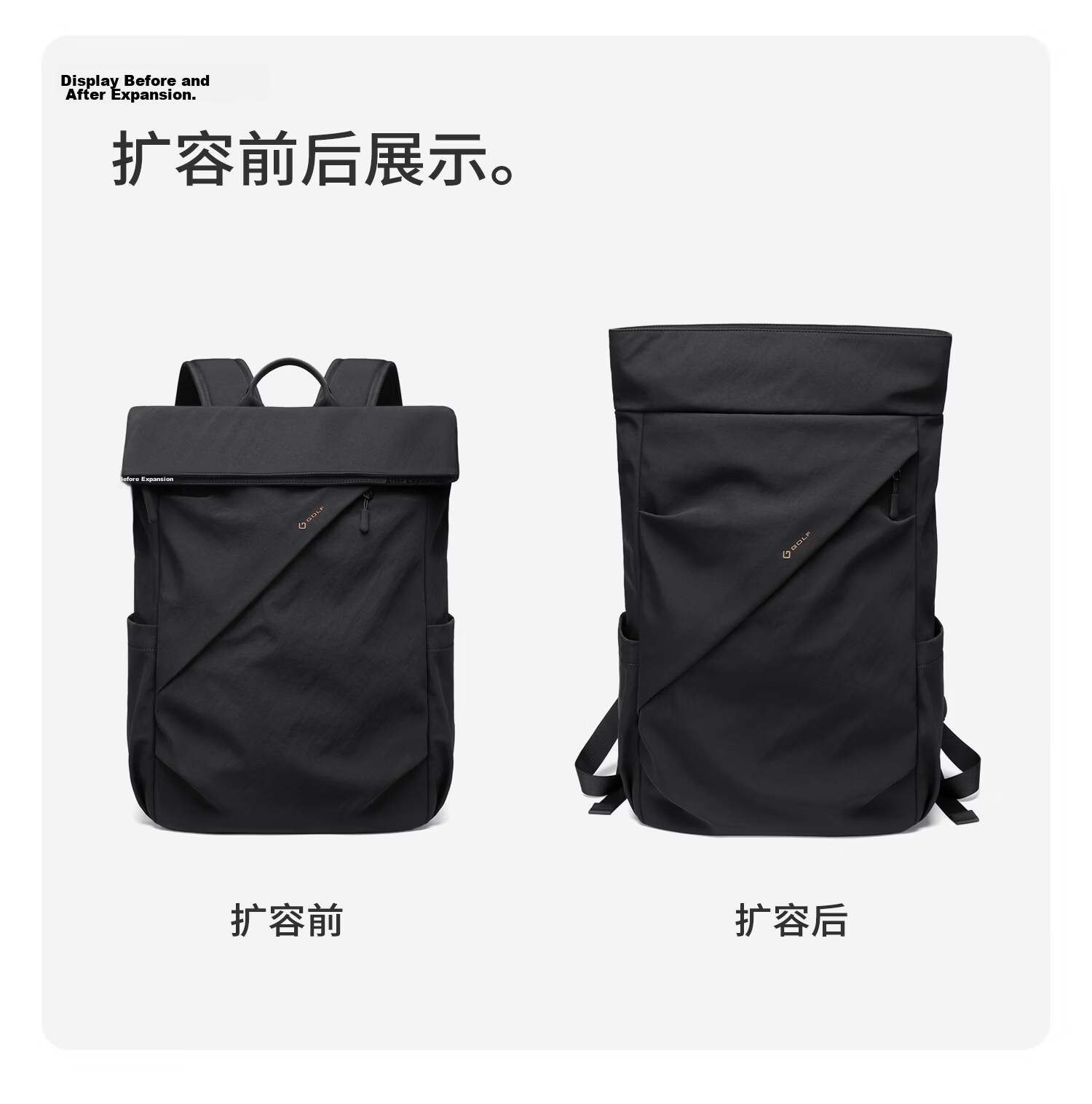 GOLF Lightweight 15.6/16 Inch Laptop Backpack Unisex Travel School Cycling Bag 6