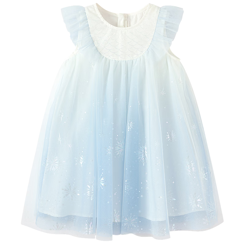 Balabala Kids Dress 2026 Summer New Girls Baby Dress Delicate Mesh Sweet Princess Dress Stylish