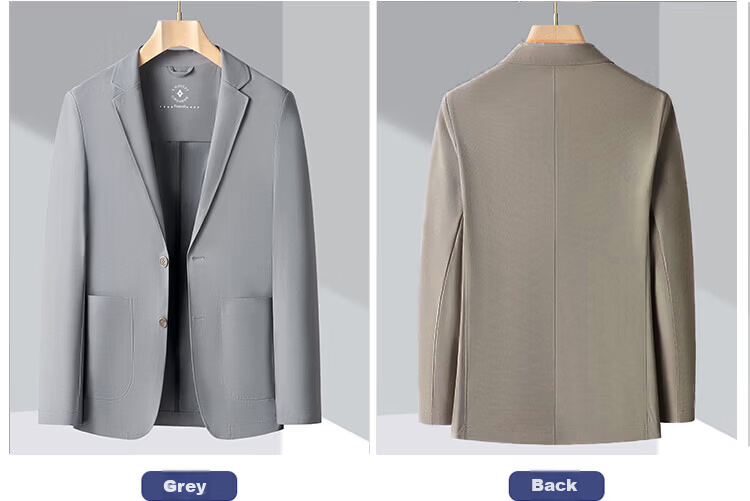 Pierre Cardin Father's Day Gift Sun Protection Suit Men's Ice Silk Seamless UV-Resistant High-End Business Blazer Gray-Green M 36