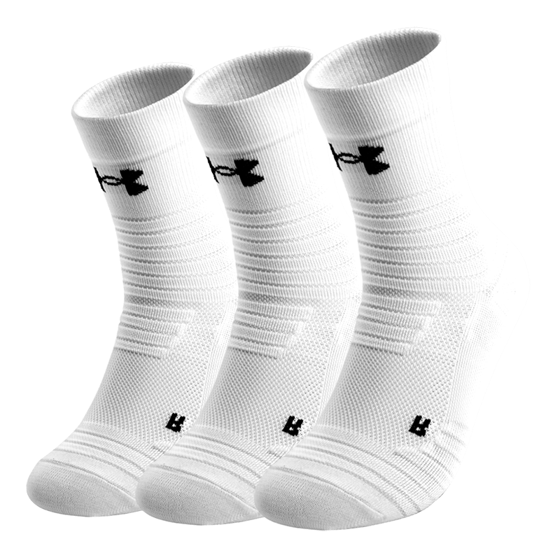 Under Armour Socks, Basketball Socks, Terry Bottom Mid-Calf Thin Sports Running Elite Socks, Breathable Sweat-Absorbing Wear-Resistant Three Pairs
