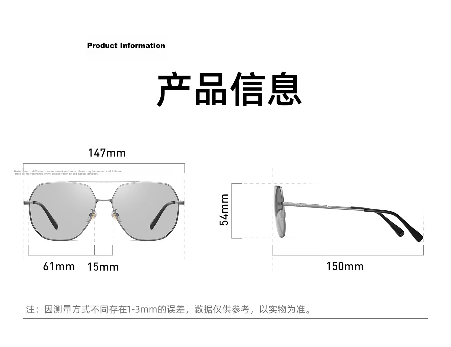 CAPONI Men's Sunglasses UV Protection Polarized Photochromic Driving Day and Night Use 30