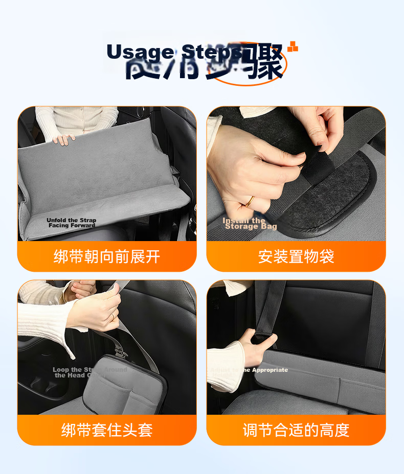 HUIDUODUO Car Rear Seat Sleeping Mat Foldable Mattress Backseat Sleeping Aid Travel Cushion Support 30