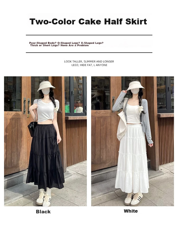 Free Style Cake Half-Length Skirt Women 2026 Spring Summer New High Waist A-Line Mid-Length Ballet Fairy Puff Skirt 8