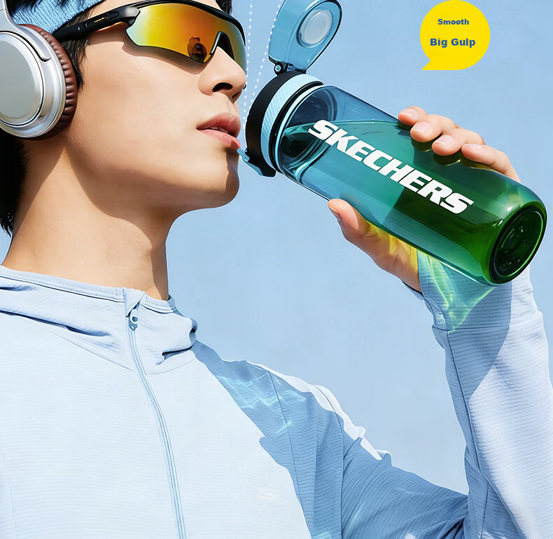 Skechers Large Capacity Tritan Sports Water Bottle for Men and Women Outdoor Fitness Portable Student Cup 12