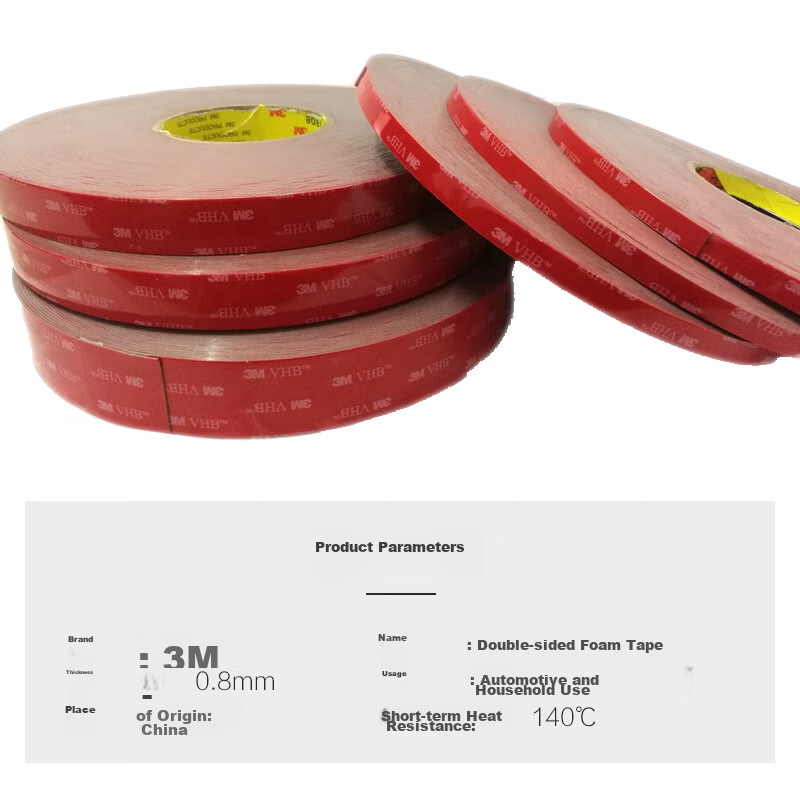 3M Double-Sided Strong Foam Tape Office Stationery/ETC/Home Universal Traceless Waterproof High-Temperature Resistant 5608 Width 10mm Length 33m 3
