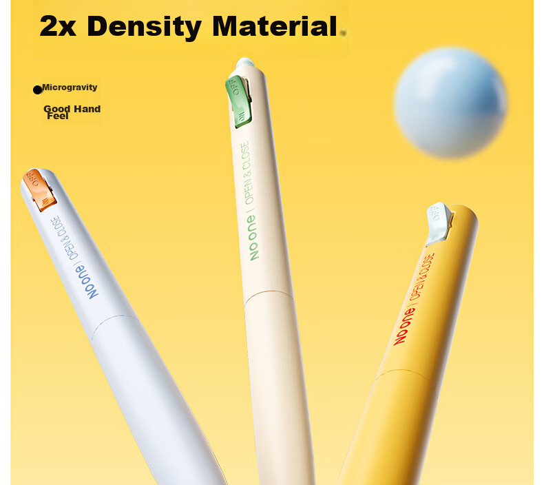 M&G Erasable Retractable Gel Pen Set of 3 AKPK6712B2 - Fun Switch Pen ST Tip Crystal Blue Ink, Handwriting Practice Pen, Same Style as "Universe Help" 12