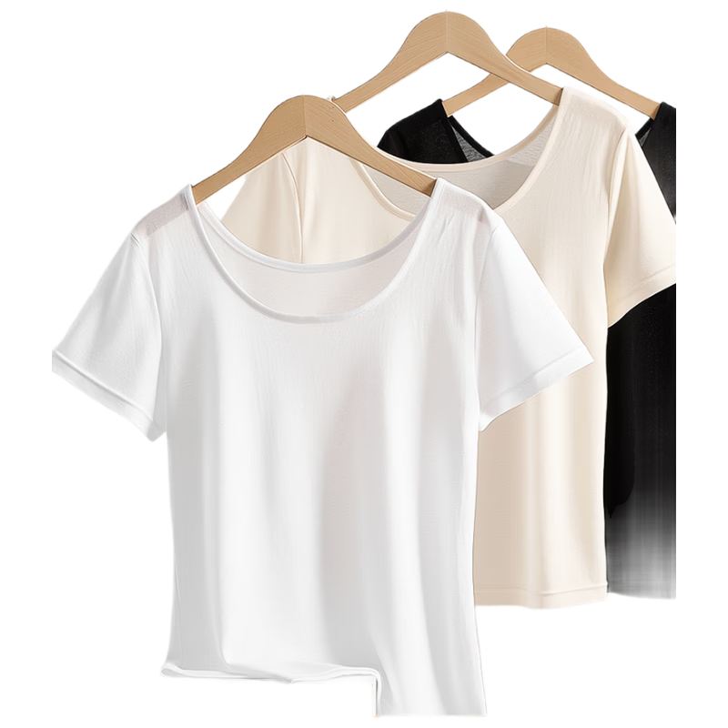 Audifine Women's Sleeveless Camisole Spring Summer Breathable Cotton Modal Mid-Neck Vest White XL