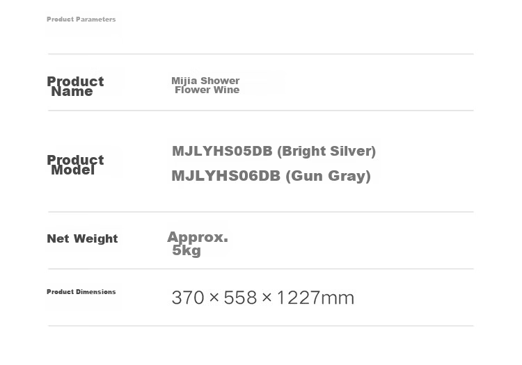 Mijia Shower Head Gun Gray Shower Set with Premium Brass Body Bathroom Home Shower System 27