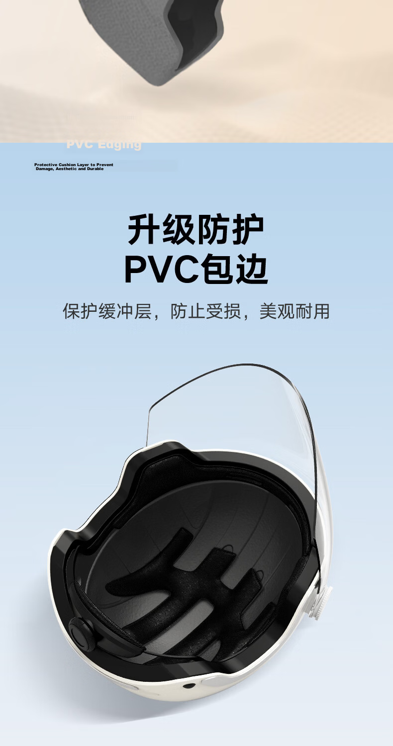 Yadea Four Seasons Helmet 3C Certified New National Standard Class A Breathable Modern Radiance Q50 White Shark Unisex Commuter Half Helmet Gray 7