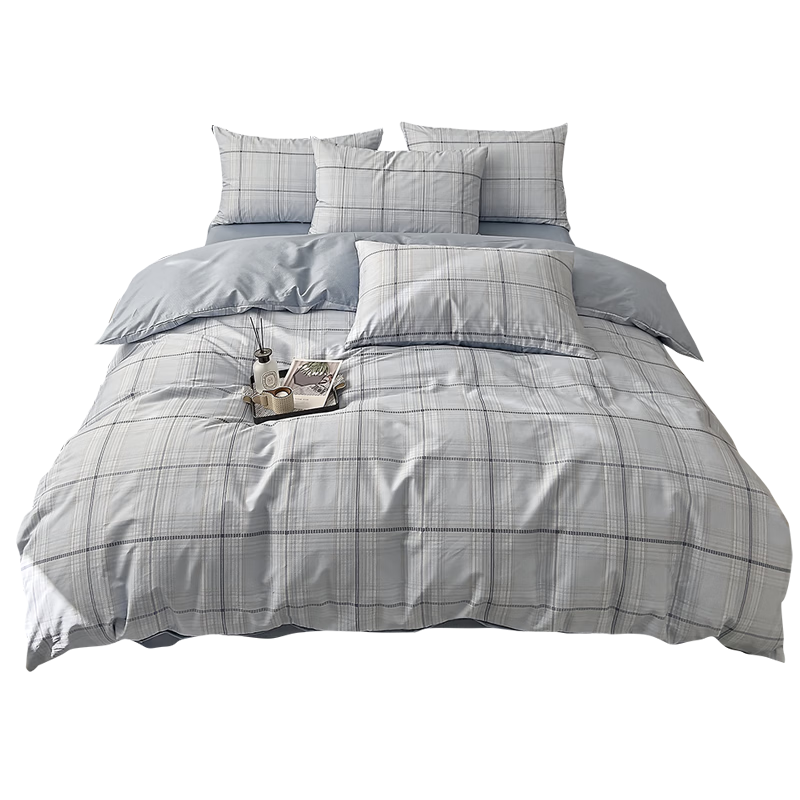 Grace Class 7A Antibacterial Pure Cotton Bedding Set for Single Dormitory, Includes Bed Sheet And Duvet Cover, 1.5*2 Meters, for 1.2m Bed, Mandu