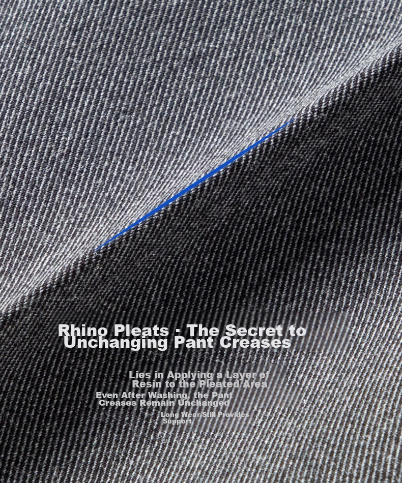 FIRS Anti-Wrinkle Non-Iron Double-Pleat Men's Business Straight-Leg Pants Loose Workwear Casual Trousers for Men 9