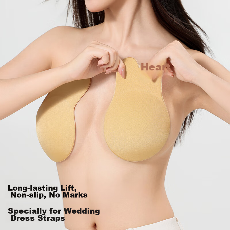 LangSha Invisible Adhesive Bra Pads for Women, Nude Sensation, Anti-Outline, Anti-Exposure, Thickened Push-Up Bra Inserts for Small and Flat Chests 6