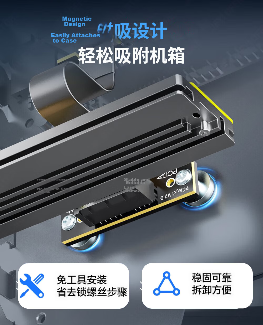 JEYI PCI-E Extension Cable PCIe X1 3.0 Network Sound Card DMA Expansion Adapter 50cm 90-Degree to 90-Degree Support Vertical Installation Essential for PC Building 7