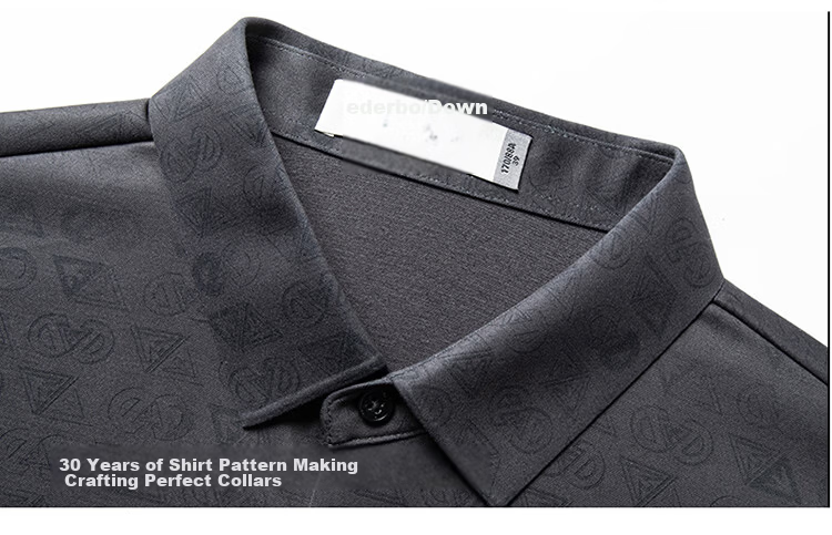 Edenbo Long Sleeve Micro Fleece Shirt Men Autumn Winter Cotton Wool Texture Top Dark Gray 180/96A (41) 8