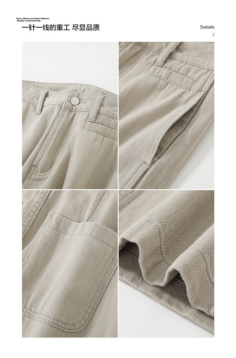 MT [Korean-Japanese Casual Style] Autumn Fashion Simple Solid Color Loose Straight-Leg Denim Jeans 25