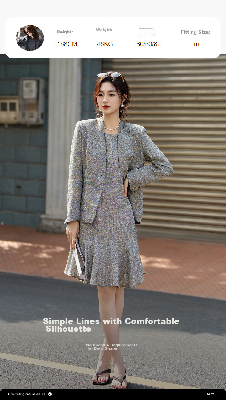 Demana [Smart Urban] Autumn Chic V-Neck Two-Button Patch Pocket Slim Fit Blazer for Women High-End Style 9