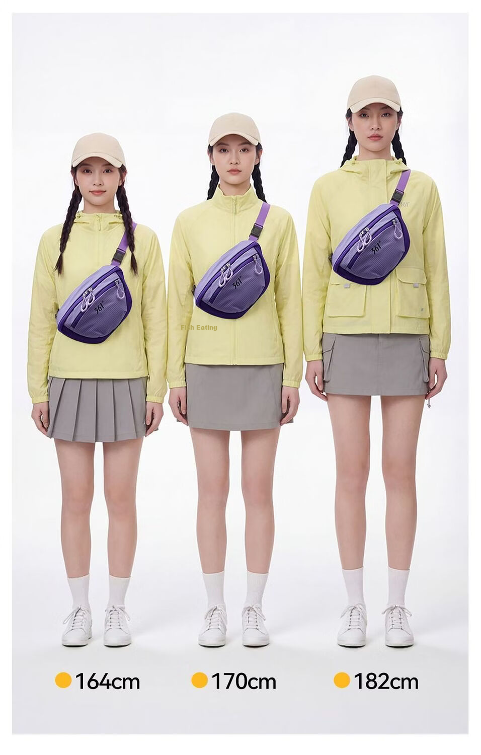 361° Women's New Dopamine Sports Crossbody Bag Outdoor Lightweight Large Capacity Chest Bag Casual Versatile Phone Bag 24