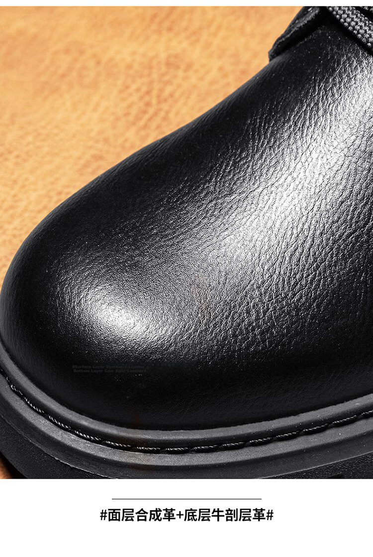 Bull Family Martin Boots Men 2026 Winter New British Style Retro Work Boots Thick Sole Durable Men's Motorcycle Boots 11