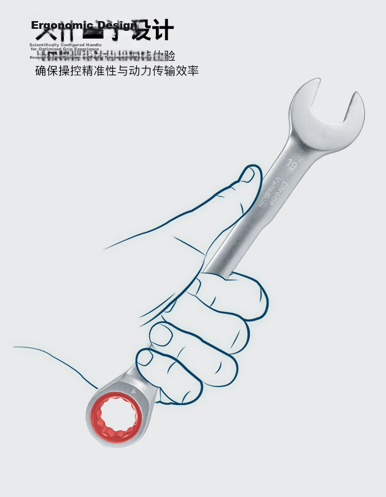 Bosch Ratchet Dual-Use Wrench Repair Set 5-Piece Precision Maintenance Household Disassembly Wrench for Tight Spaces 9