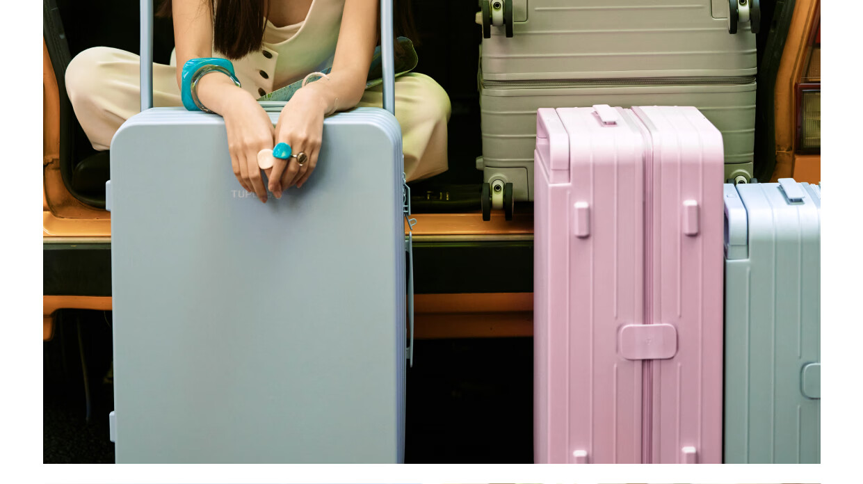 Tujia TUPLUS Impression PLUS Luggage, Rear Wide Handle Suitcase, Large Capacity Travel Case, Lime Green, 20 Inches 13