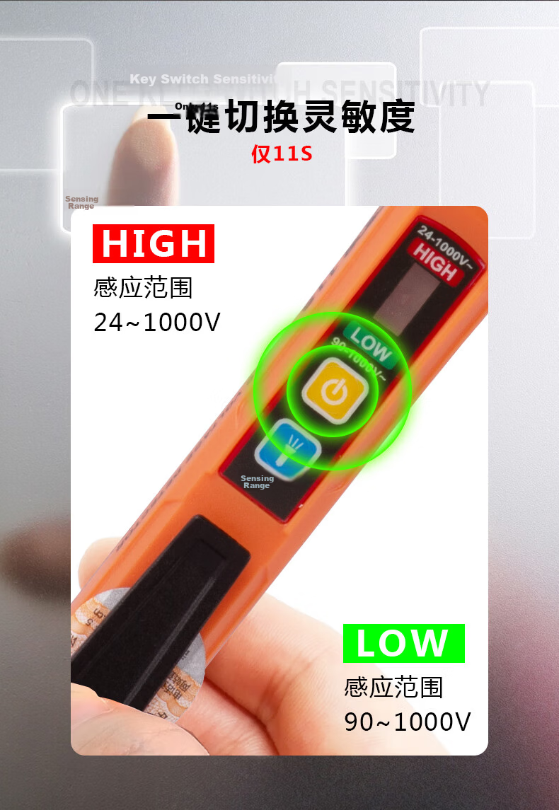 VICTOR Multifunctional Electrician's Test Pen for Home Wiring Inspection, Smart Induction Voltage Tester, Circuit Breakpoint Detector VC11S 6