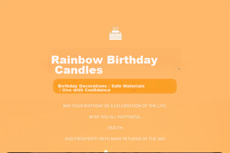 Yanyi Birthday Candles Party Cake Decoration Scene Setup Kids Cartoon Creative Colorful Insert Card Set 1