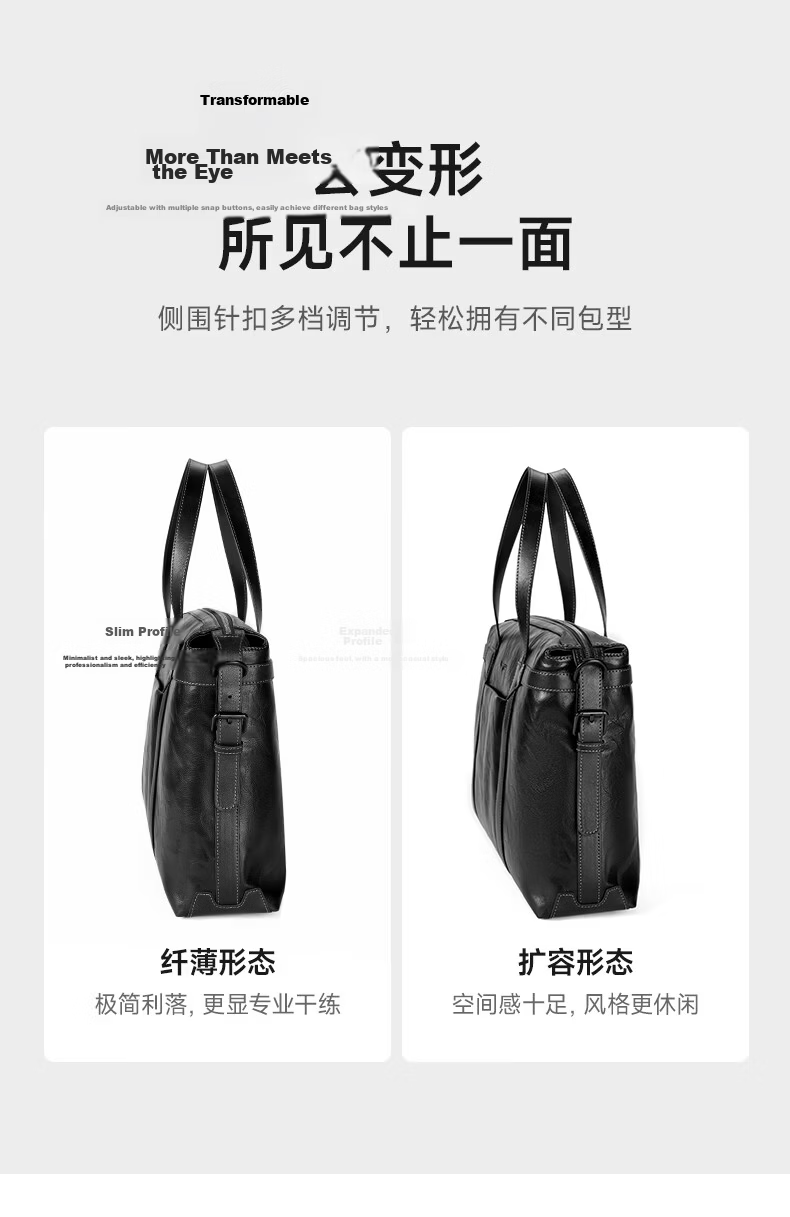 Pierre Cardin Business Commuter Lightweight Large Capacity 16-Inch Briefcase Handbag Birthday Gift for Boyfriend Husband 4