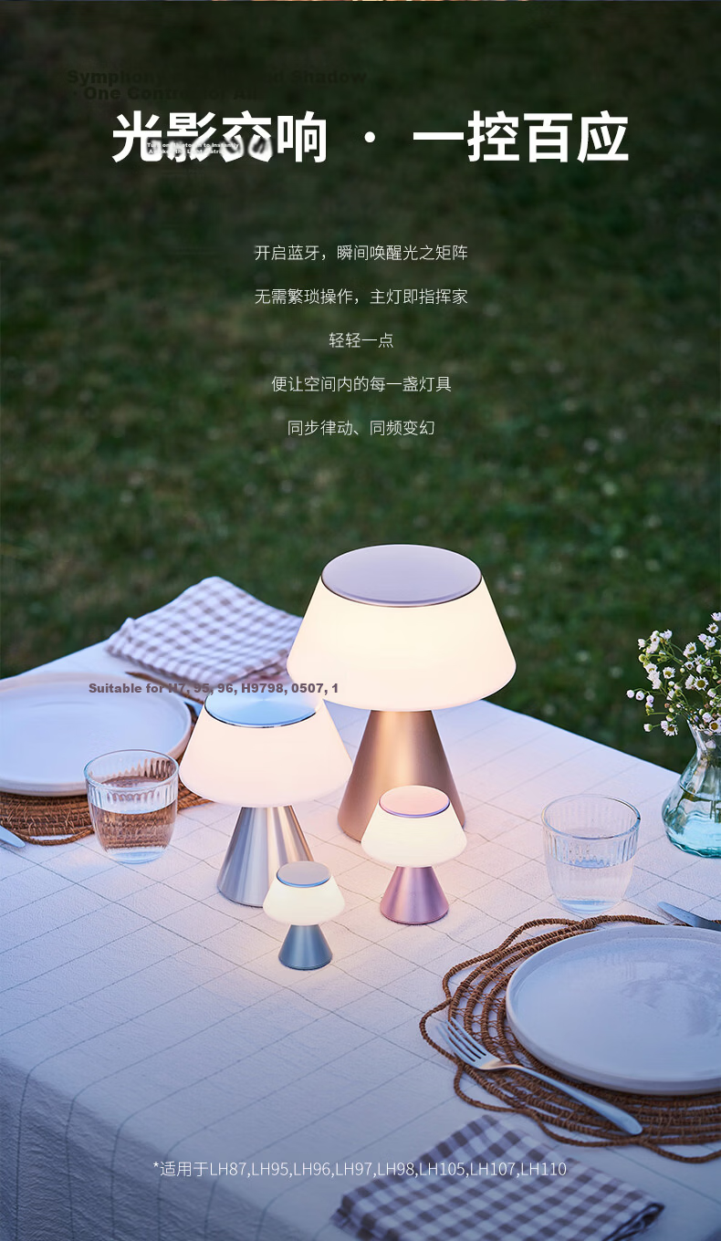 LEXON Original Flat Head Touch Lamp Bedroom Bedside Night Light Decorative Ambient Light High-End Birthday Gift 7