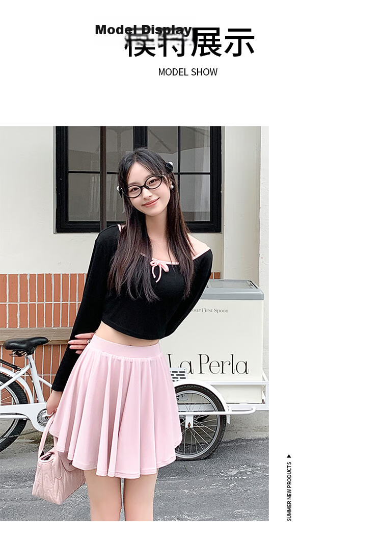 Free Style Ice Silk Sports Pleated Skirt for Women 2026 Summer New Badminton Sun Protection Yoga Anti-Exposure Petite Half Skirt 11