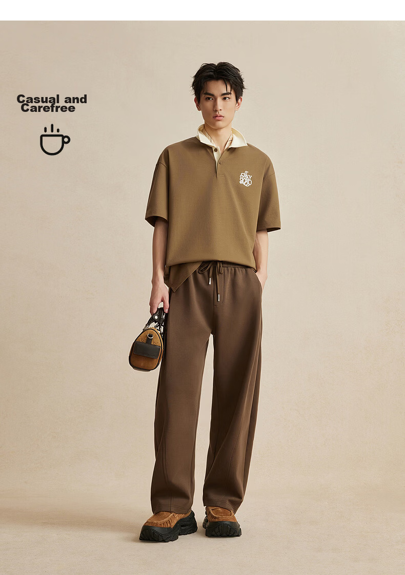 CABBEEN Polo Shirt Men Embroidered High-Frequency Heat Transfer Logo Light Color Contrast Collar 2026 Summer Short Sleeve Polo Shirt 15